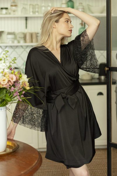 Luxury Lingerie - black robe